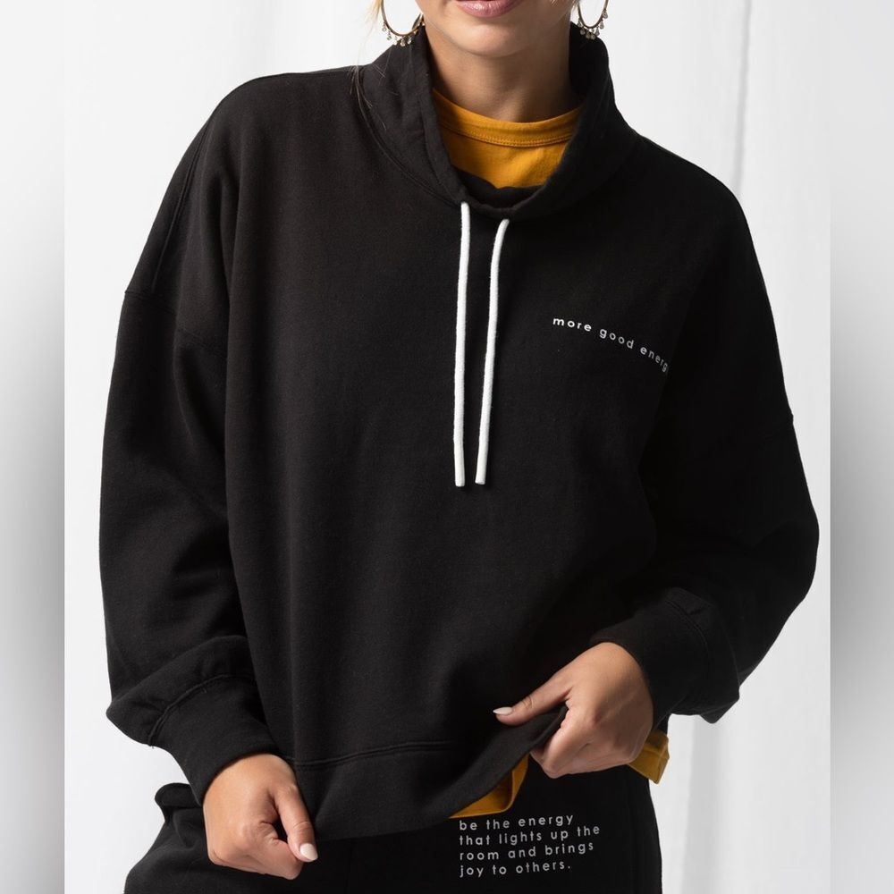 Peace Love World Alina Pullover Funnel Neck Sweatshirt